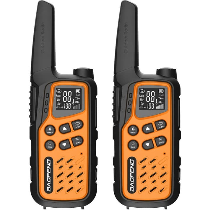 BAOFENG BF-25E ORANGE Twin Pack krótkofalówki PMR bez zezwoleń [zestaw 2szt.]  - walkie talkie, PMR 446