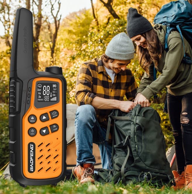 BAOFENG BF-25E ORANGE Twin Pack krótkofalówki PMR bez zezwoleń [zestaw 2szt.]  - walkie talkie, PMR 446