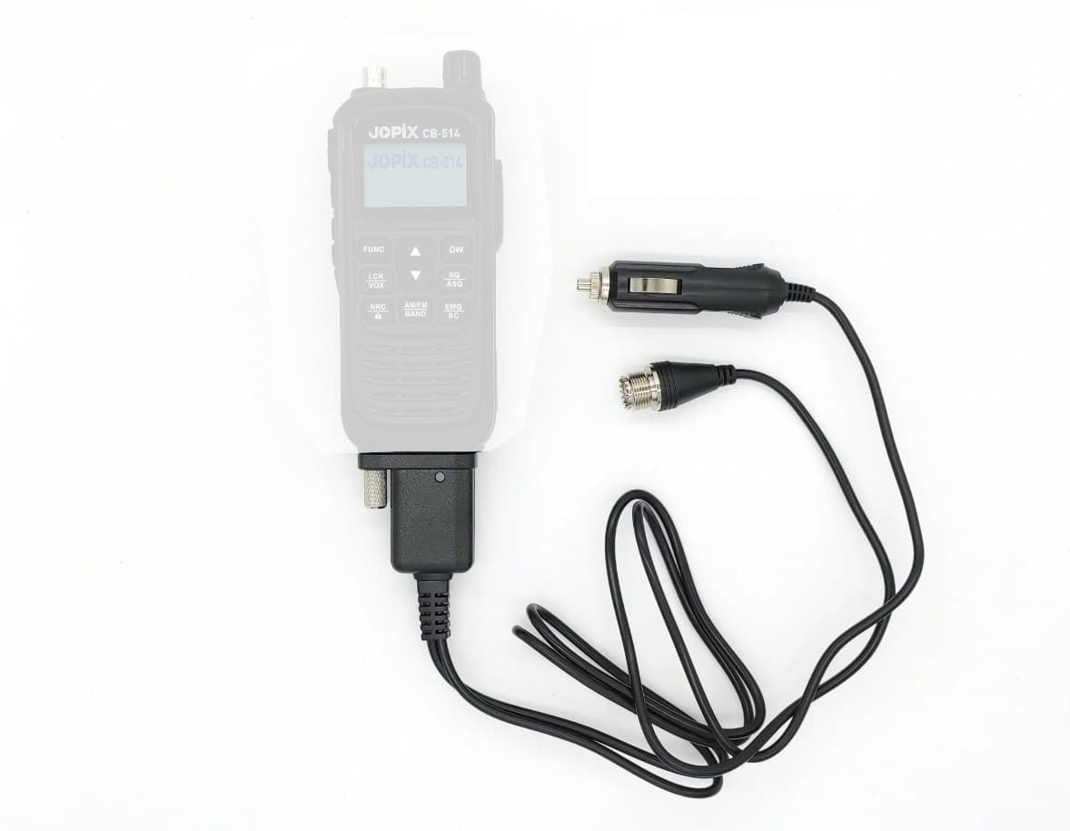 Adapter samochodowy do JOPIX CB-514 (wtyk 12V + gniazdo UC1) - także do PNI HP 82, Thunderpole T-X