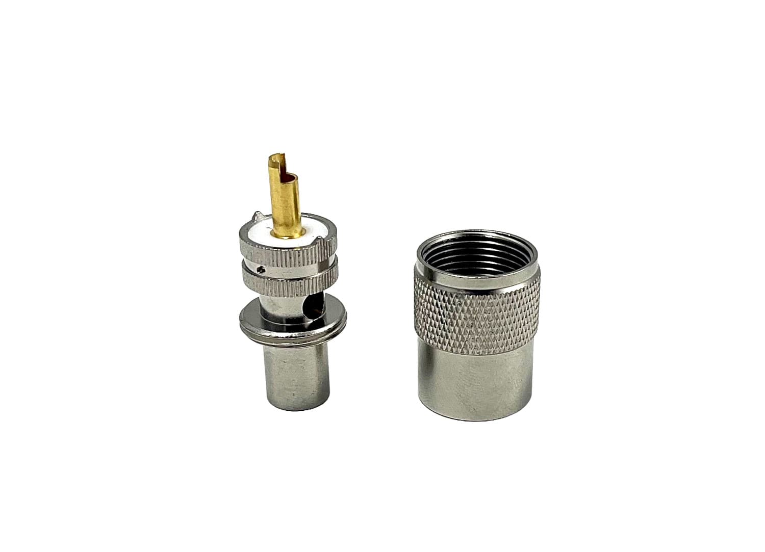 Wtyk UC-1 PL-259/6 PTFE/Gold na przewód RG-58, RF-5, H-155 (RG58, RF5, H155) Team HQ - teflonowy długi