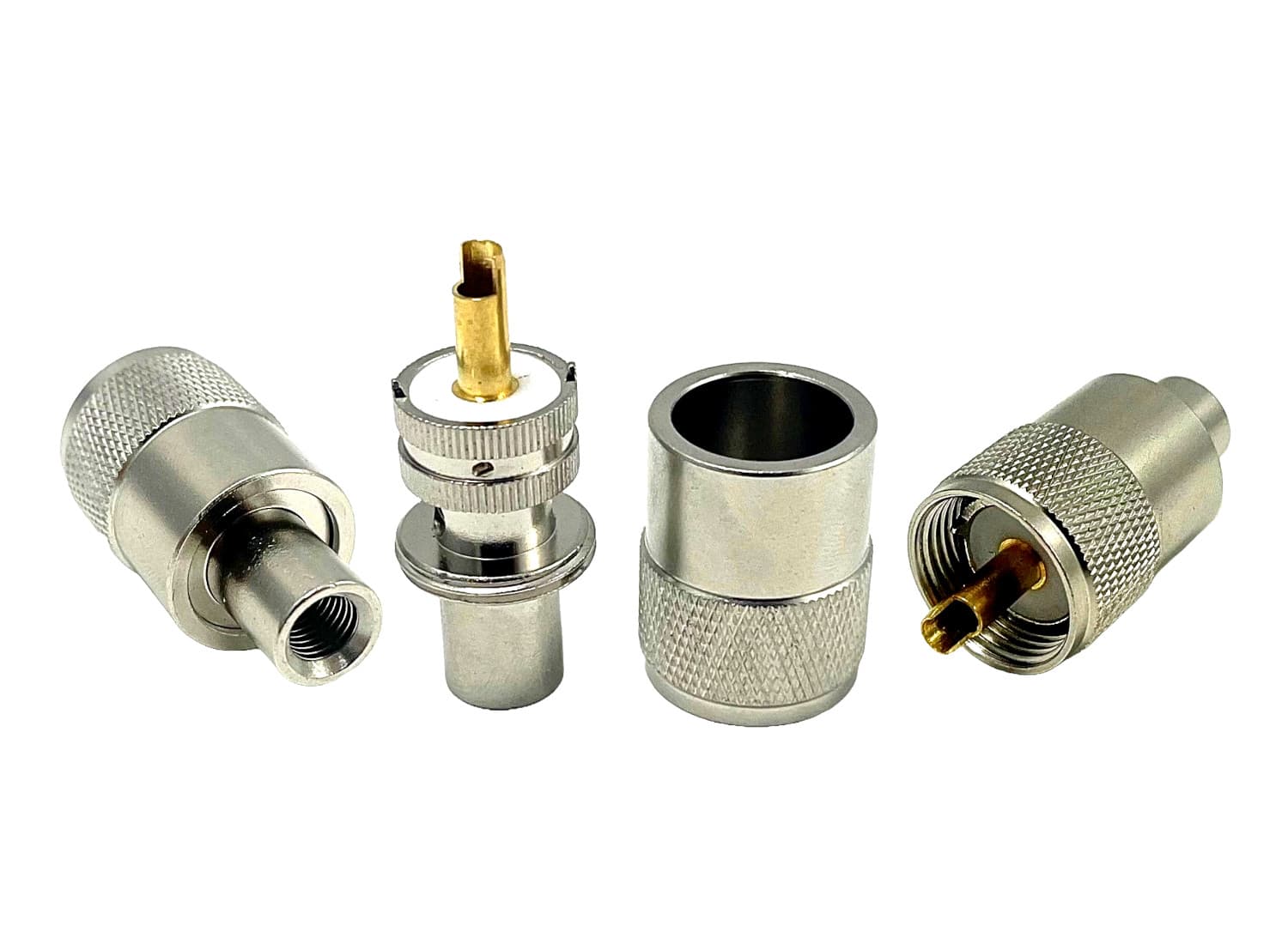 Wtyk UC-1 PL-259/6 PTFE/Gold na przewód RG-58, RF-5, H-155 (RG58, RF5, H155) Team HQ - teflonowy długi