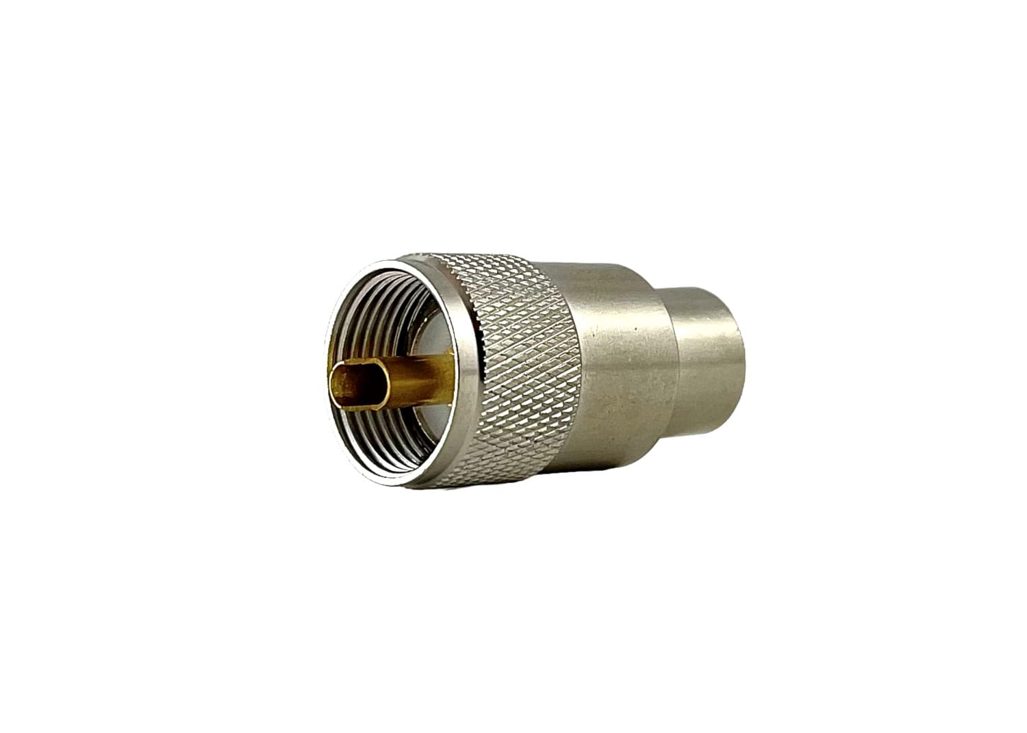 Wtyk UC-1 PL-259/9 PTFE/Gold na gruby przewód RG-213, RF-10, H-1000, HyperFlex 10, Airborne 10 Team HQ - teflonowy długi