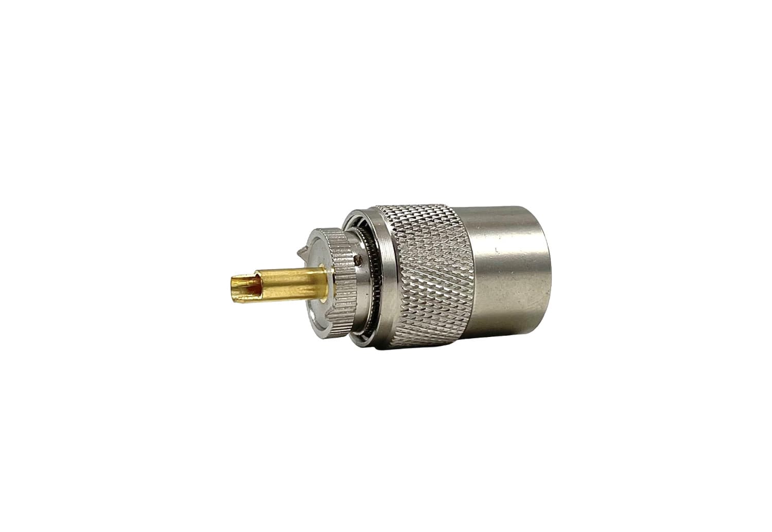 Wtyk UC-1 PL-259/9 PTFE/Gold na gruby przewód RG-213, RF-10, H-1000, HyperFlex 10, Airborne 10 Team HQ - teflonowy długi