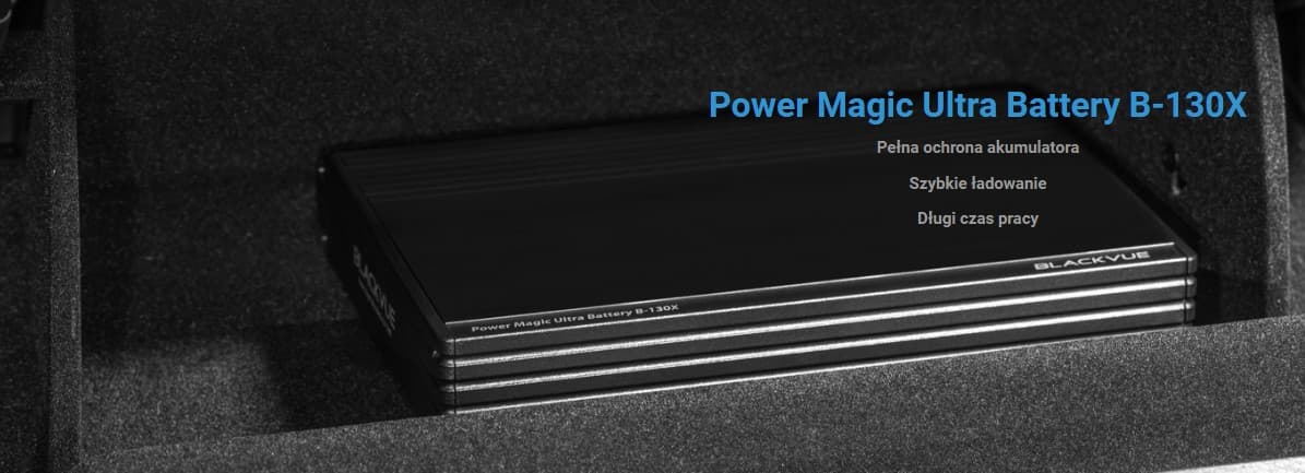 BlackVue Power Magic Ultra Battery B130X powerbank 7500mAh / 12.8V / 96Wh zasilanie do trybu parkingowego (czuwania) kamery samochodowej 