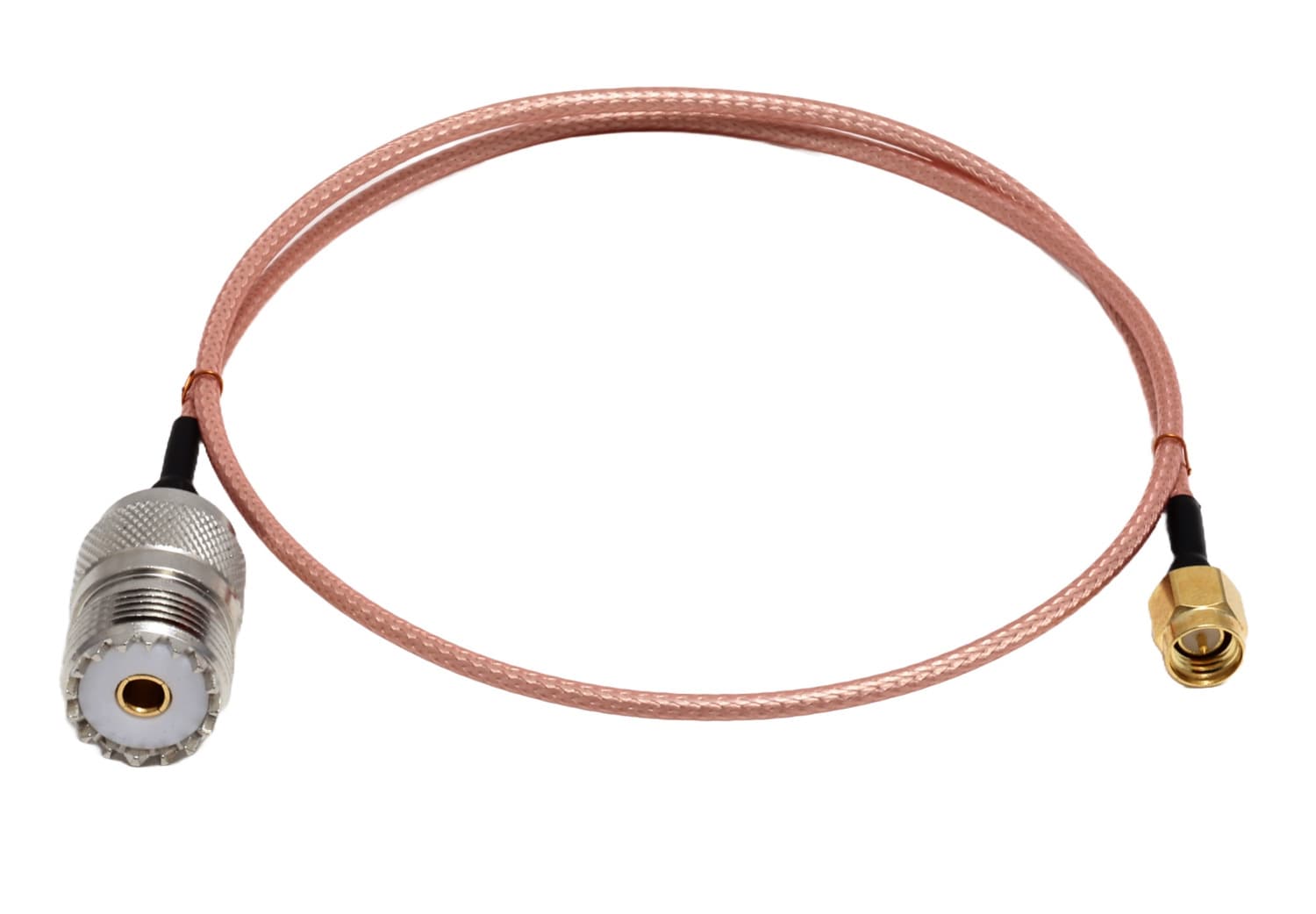 Zestaw adapterów SMA UC-1 SO-239 na cienkim kablu RG-316 100cm - przejściówka PL/SMA-M + 5 adapterów PTFE/Gold RADIORA MIX-CON-100 