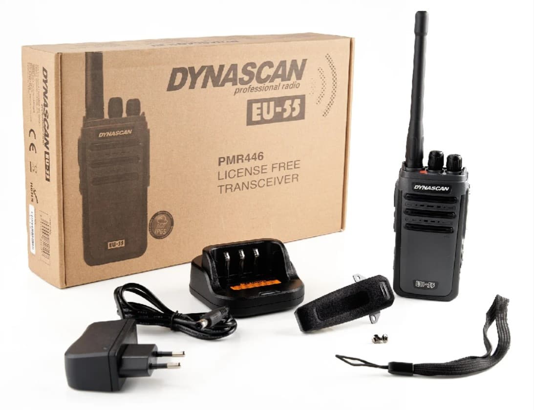 Dynascan EU-55 przenośny radiotelefon profesjonalny PMR 446MHz VOX USB-C IP-65