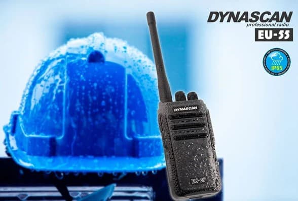 Dynascan EU-55 przenośny radiotelefon profesjonalny PMR 446MHz VOX USB-C IP-65