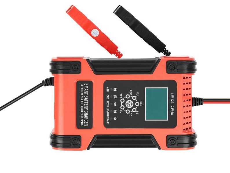 AZO BC-12 prostownik automatyczny do akumulatorów 12V/24V - ładowarka samochodowa 12A/6A