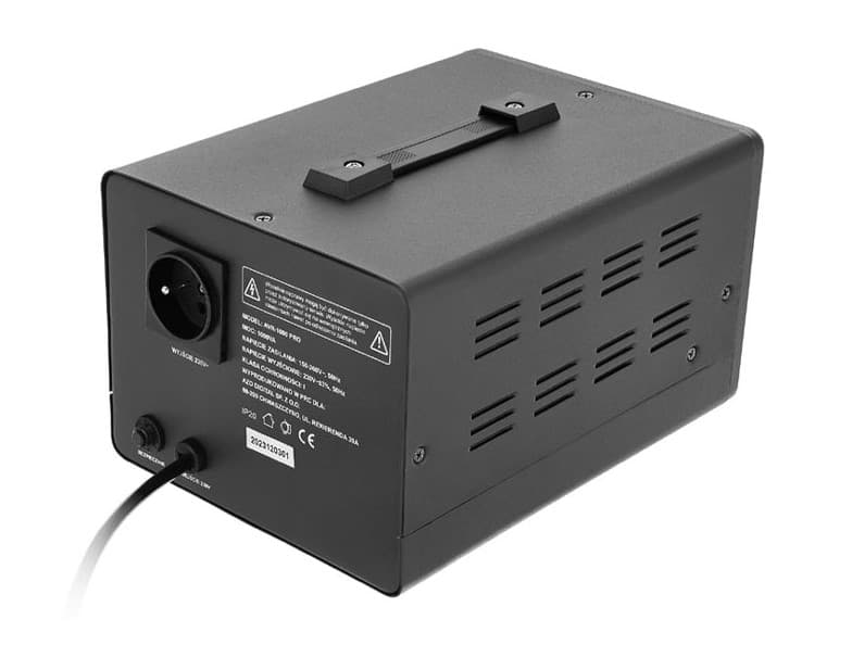 AZO AVR-1000 PRO stabilizator napięcia 1000VA / 1000W, 150÷260V / 230V, precyzja 3%, czysty SINUS - np. do agregatu prądotwórczego