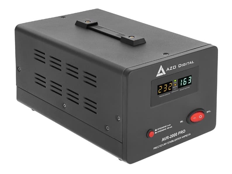 AZO AVR-2000 PRO stabilizator napięcia 2000VA / 2000W, 150÷260 V / 230 V, precyzja 3%, czysty SINUS - np. do agregatu prądotwórczego