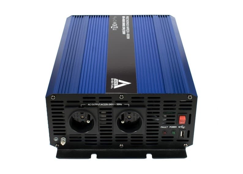 AZO IPS-4000S PRZETWORNICA NAPIĘCIA 48V/230V 4000W z miękkim startem np. pompy, lodówki, piece CO, systemy podtrzymania - 3 lata gwarancji