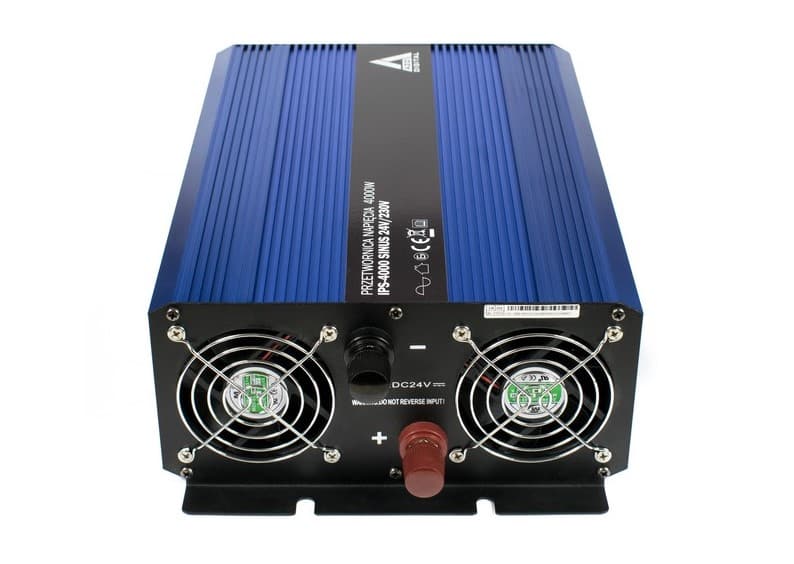 AZO IPS-4000S PRZETWORNICA NAPIĘCIA 48V/230V 4000W z miękkim startem np. pompy, lodówki, piece CO, systemy podtrzymania - 3 lata gwarancji