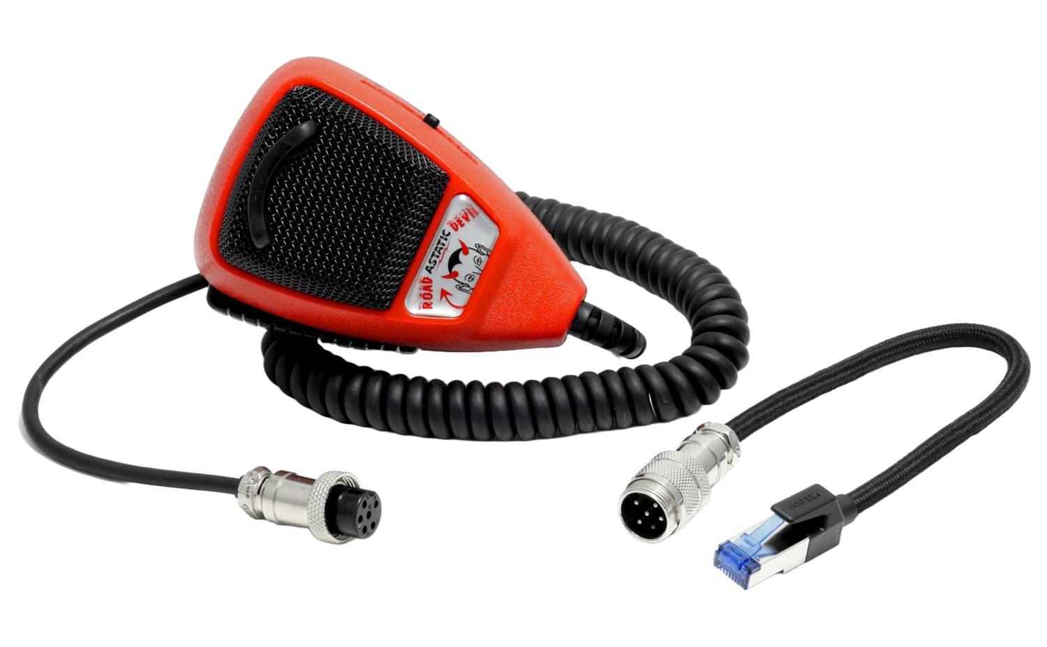 ASTATIC ROAD DEVIL mikrofon CB ze wzmocnieniem do CRT 7900 V Turbo -  adapter, zasilanie z radia, bez baterii