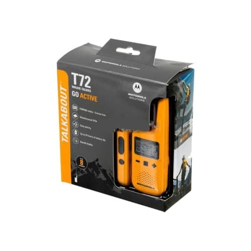Motorola T72 Go Active [2szt.] krótkofalówki PMR 16 kanałów, IP54 - walkie talkie dla miłośników aktywności na świeżym powietrzu