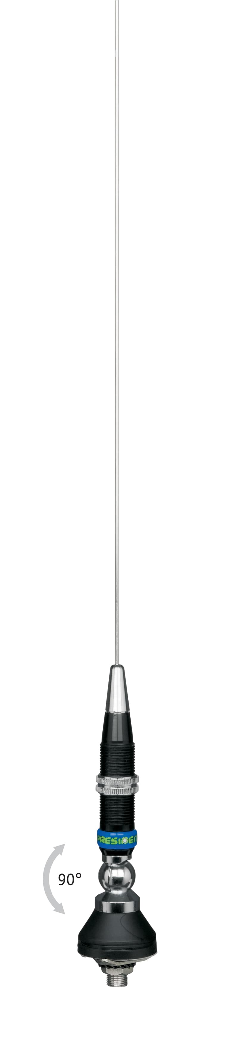 PRESIDENT HAWAII S Antena CB montażowa 72cm kabel 4m, wtyk FME + UC-1  - 10 lat gwarancji - np. do TIR, BUS, traktor