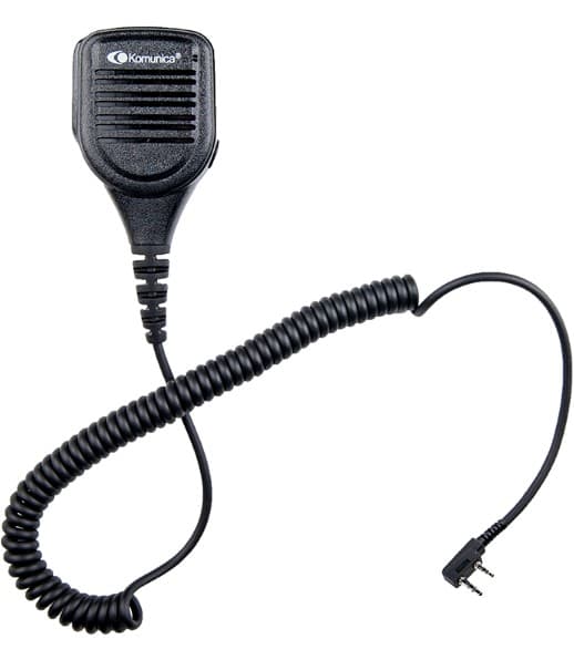 Komunica PWR-6202 wytrzymały mikrofonogłośnik wysokiej klasy 2-pin Kenwood TK-272G/372G, TK3130, TK-3131, Baofeng UV-5R, UV-82, TYT TH-UV88, TH-UV98, Wouxun KG-UV6D, KG-UV9D, KG-UV9K itp.