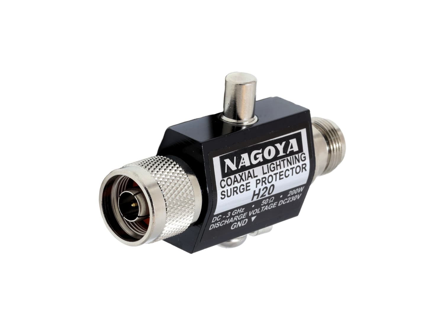 NAGOYA H20 NP-NJ odgromnik antenowy gazowy DC~3GHz 200W do anten KF, VHF, UHF, WLAN itp.