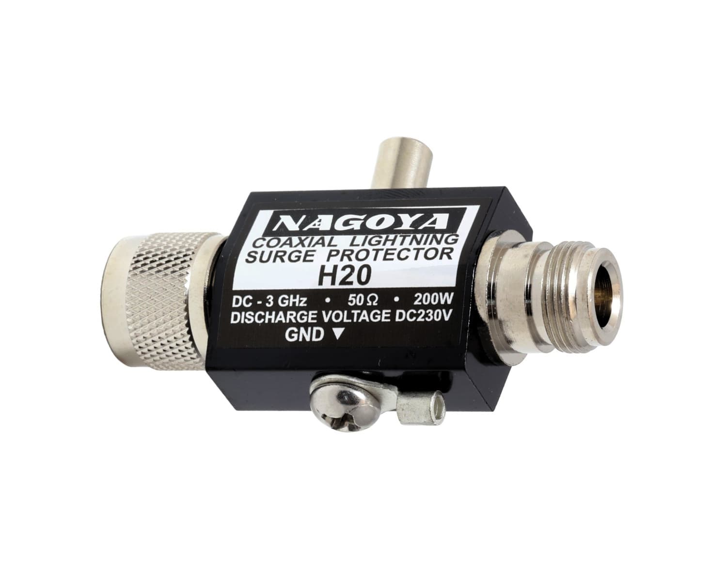 NAGOYA H20 NP-NJ odgromnik antenowy gazowy DC~3GHz 200W do anten KF, VHF, UHF, WLAN itp.