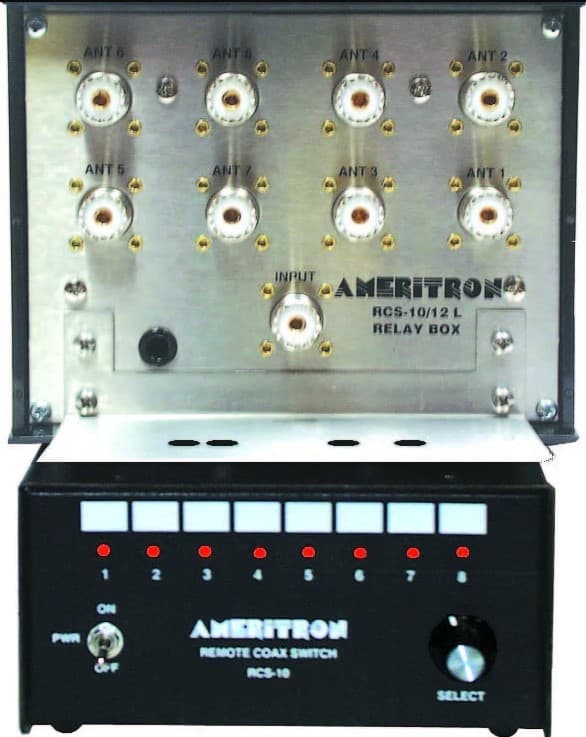 AMERITRON RSC-10X zdalnie sterowany przełącznik antenowy 8-pozycyjny DC -100 MHz 2500W