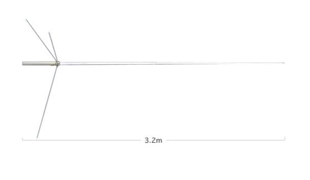 Diamond F22 antena bazowa VHF 2 x 7/8 fali 144-174MHz długość 320cm, włókno szklane, 200W