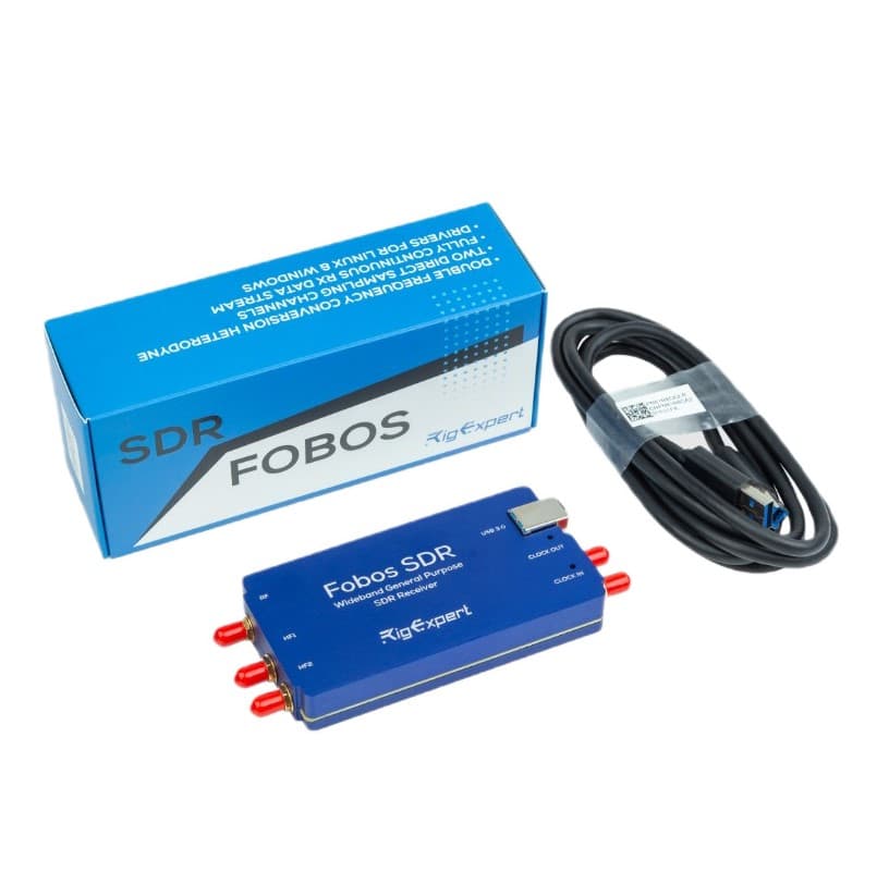 FOBOS SDR RigExpert odbiornik szerokopasmowy SDR 100kHz - 6GHz, USB 3.0, przetwornik 14-bit ADC