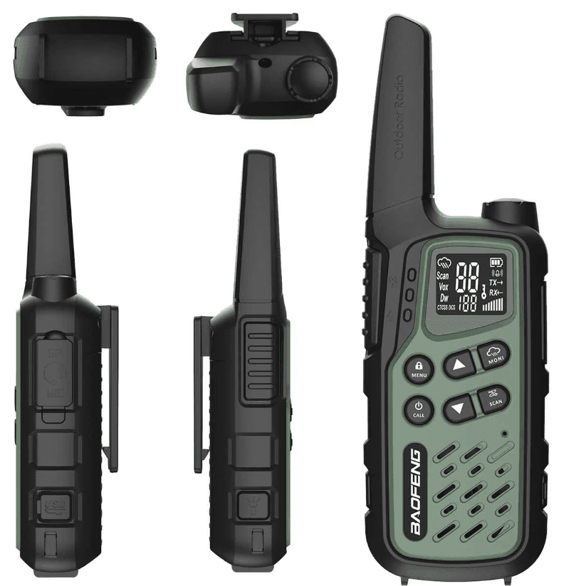BAOFENG BF-25E GREEN Twin Pack krótkofalówki PMR bez zezwoleń [zestaw 2szt.]  - walkie talkie, PMR 446
