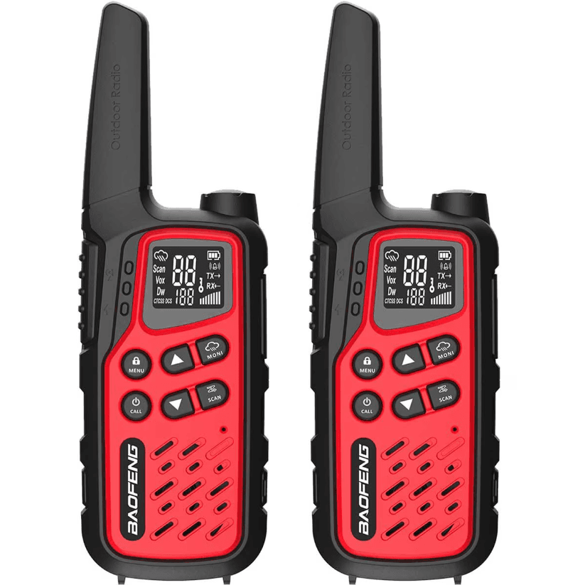 BAOFENG BF-25E RED Twin Pack krótkofalówki PMR bez zezwoleń [zestaw 2szt.]  - walkie talkie, PMR 446