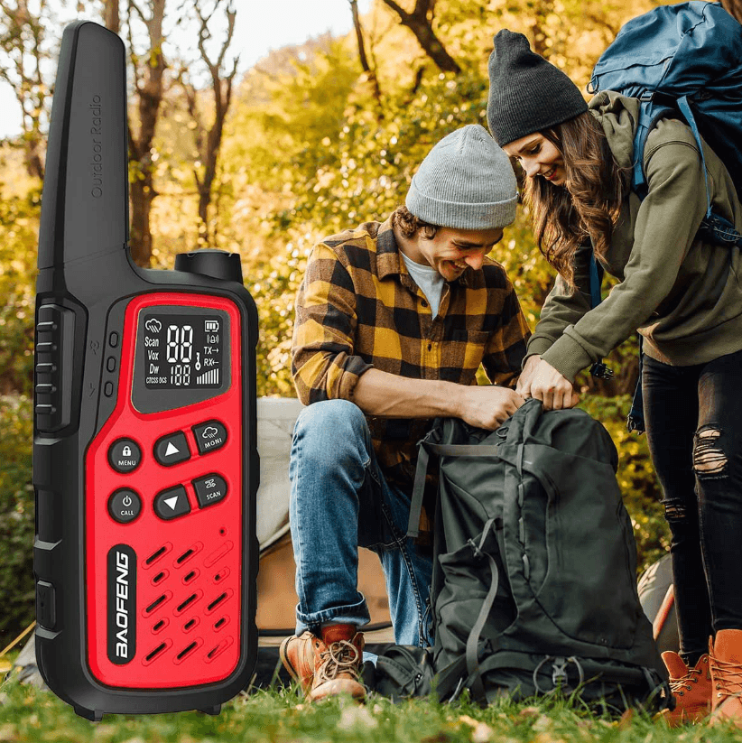 BAOFENG BF-25E RED Twin Pack krótkofalówki PMR bez zezwoleń [zestaw 2szt.]  - walkie talkie, PMR 446