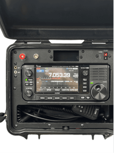 JCase 705 skrzynia ochronna transportowa do Icom IC-705 (wodoodporna) - idealna do aktywacji SOTA, POTA, BOTA, IOTA, COTA, FIELD DAY, Flora Fauna, PGA itp.