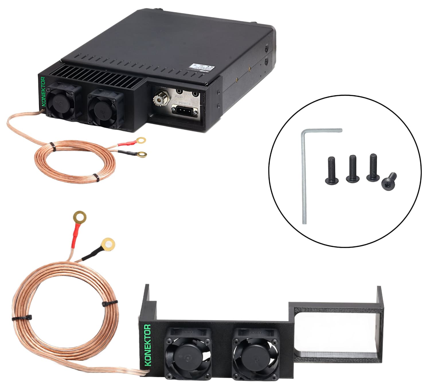 KONEKTOR COOLER KIT 5555 PRO - aktywny układ chłodzenia do AnyTone AT-5555, CRT 7900, CRT 8900, CRT 6900, DX-5000, HR-5500 itp.