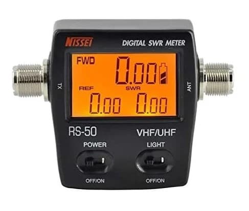NISSEI RS-50 MAX CYFROWY REFLEKTOMETR VHF 140-170 / UHF 430-470 MHz - pomiar SWR/POWER miernik POLSKA INSTRUKCJA
