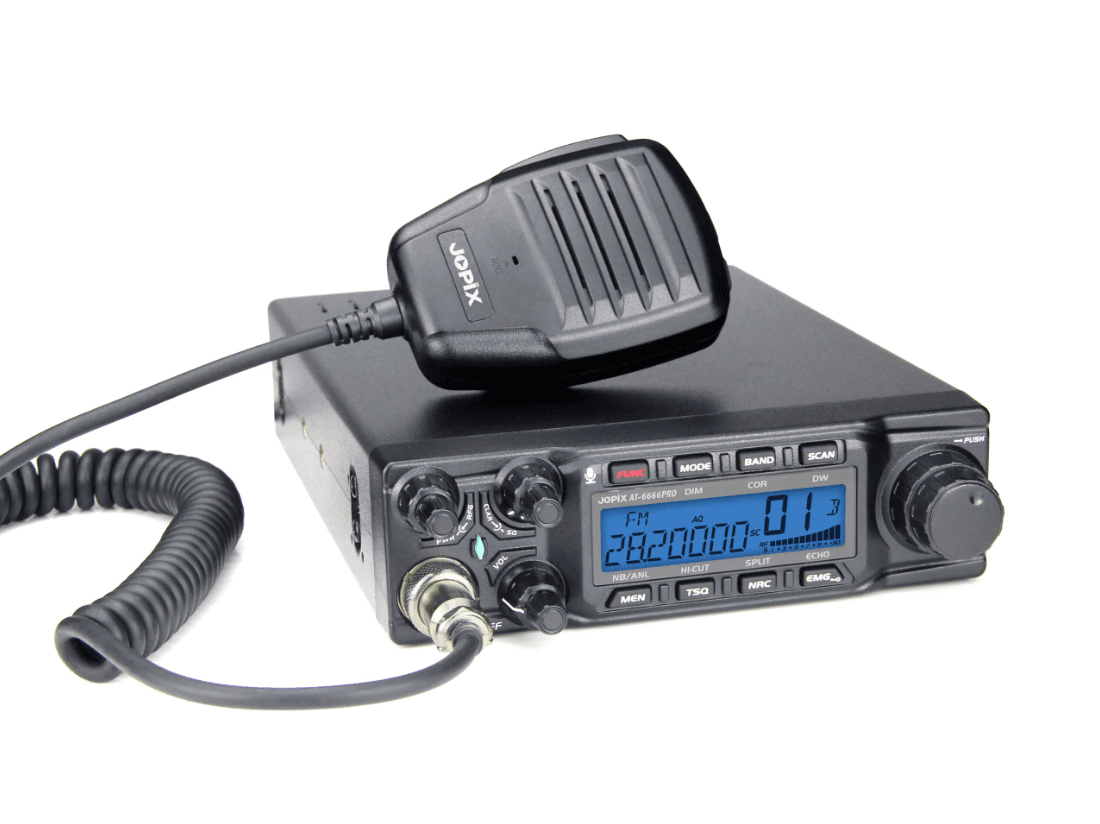 Jopix AT-6666 PRO EXPORT radiotelefon amatorski 21-30MHz (10m, 12m, 15m, CB) AM/FM/SSB 80W, ASQ, RF Gain, NRC, echo (bliźniak AnyTone AT-6666 PRO)