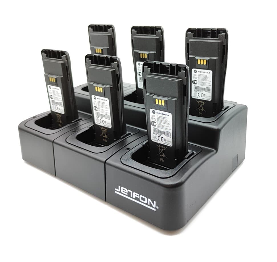 Jetfon Multi M-1400 ładowarka 6-stanowiskowa do radiostacji Motorola DP1400, CP040, CP-150, CP-200, EP-450, GP-3188, GP-3688 i PR-400