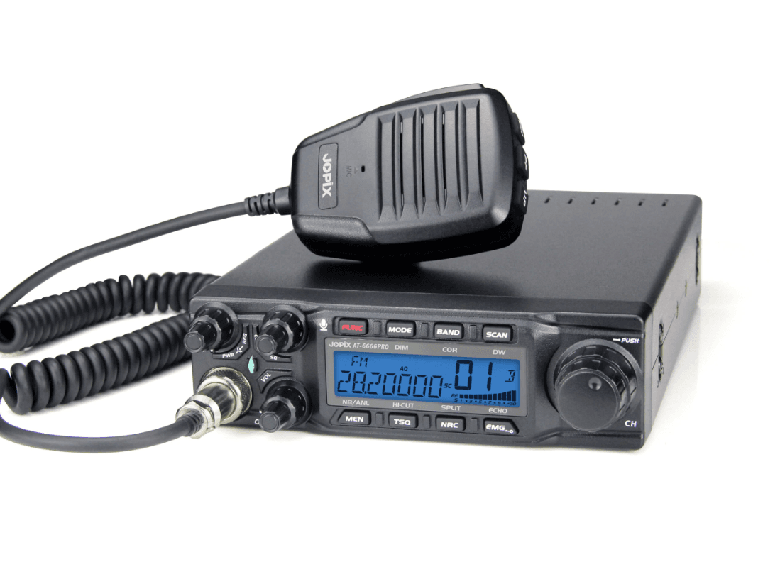 Jopix AT-6666 PRO EXPORT radiotelefon amatorski 21-30MHz (10m, 12m, 15m, CB) AM/FM/SSB 80W, ASQ, RF Gain, NRC, echo (bliźniak AnyTone AT-6666 PRO)