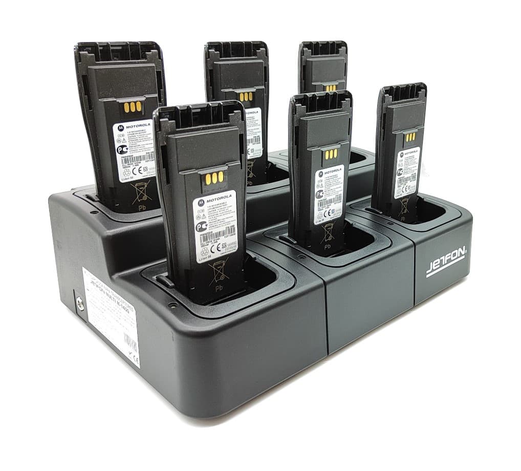 Jetfon Multi M-1400 ładowarka 6-stanowiskowa do radiostacji Motorola DP1400, CP040, CP-150, CP-200, EP-450, GP-3188, GP-3688 i PR-400