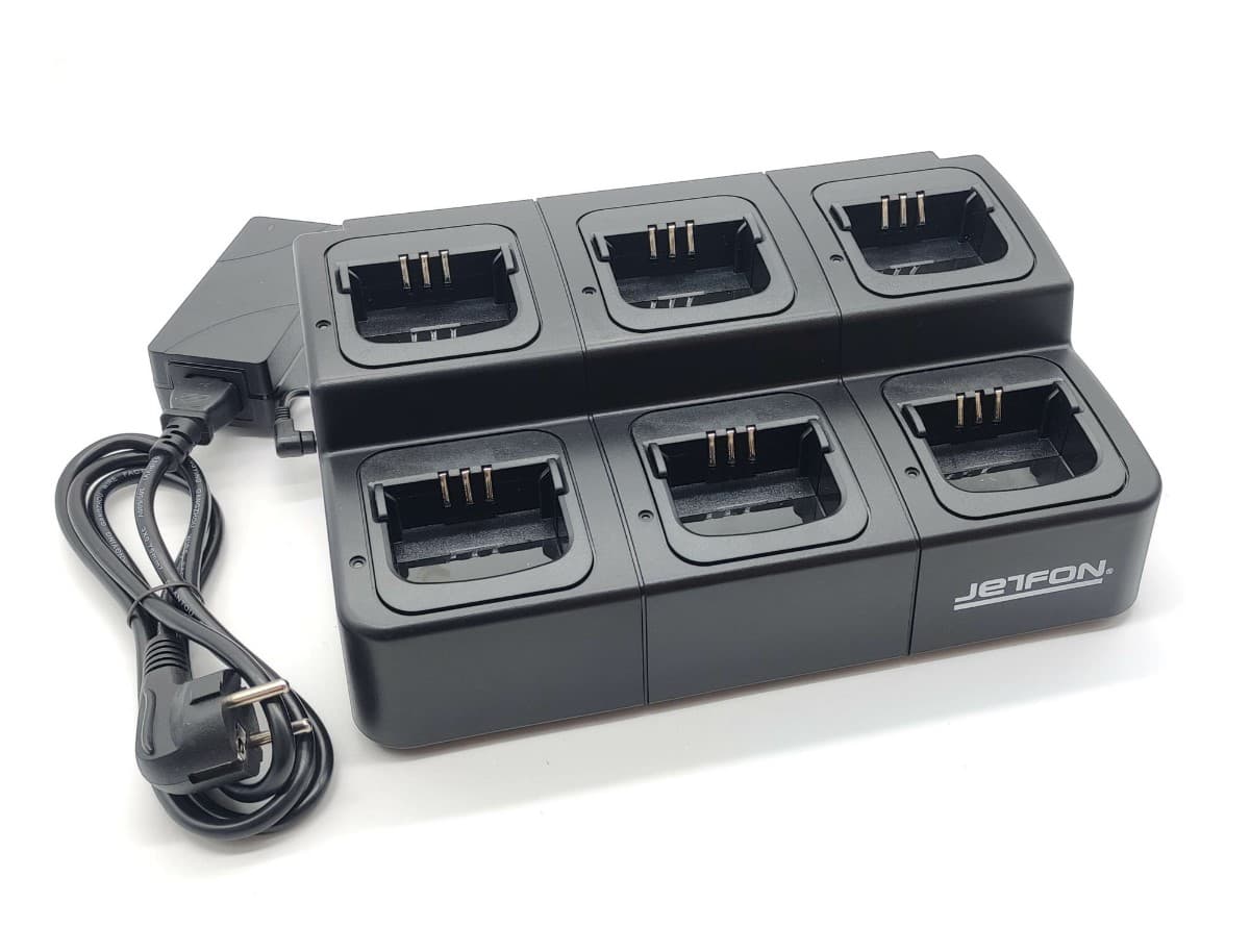 Jetfon Multi M-1400 ładowarka 6-stanowiskowa do radiostacji Motorola DP1400, CP040, CP-150, CP-200, EP-450, GP-3188, GP-3688 i PR-400