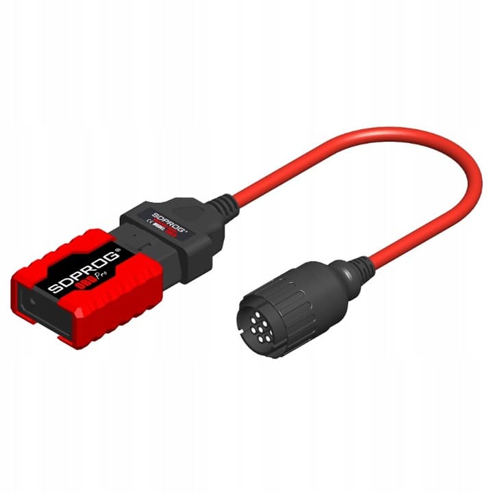 SDPROG SDA10 adapter BMW 10-PIN okrągłe do OBD-II 16-pin, przejściówka do ICOM D - motocykle BMW serie F, K, R, S