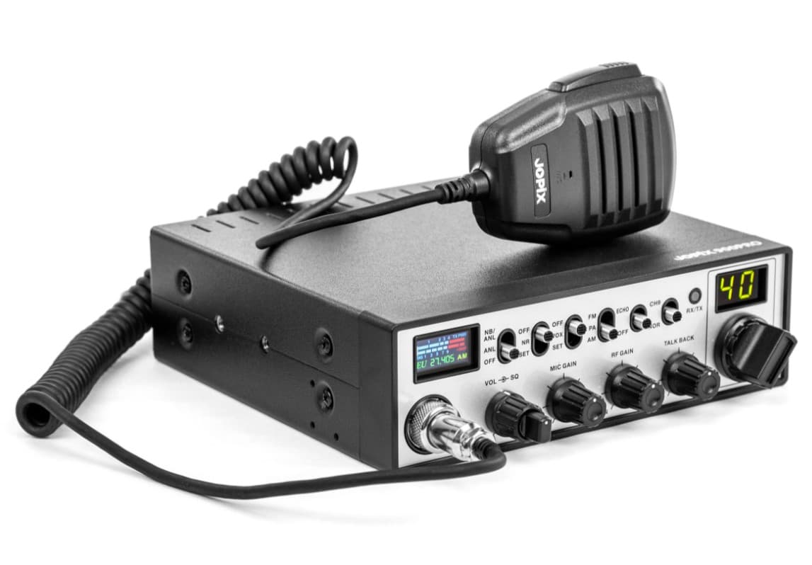 JOPIX 900 PRO solidne CB radio AM/FM, zasilanie 12/24V - do ciężarówki, busa, koparki, traktora itp.