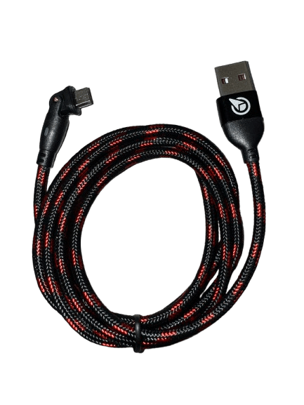 Kabel zasilający z wtykiem kątowym obrotowym microUSB - kabel zasilający 100cm nylonowy oplot np. Yanosik XS, GT, GTR oraz GTS - Łódź, Zbąszyńska 2