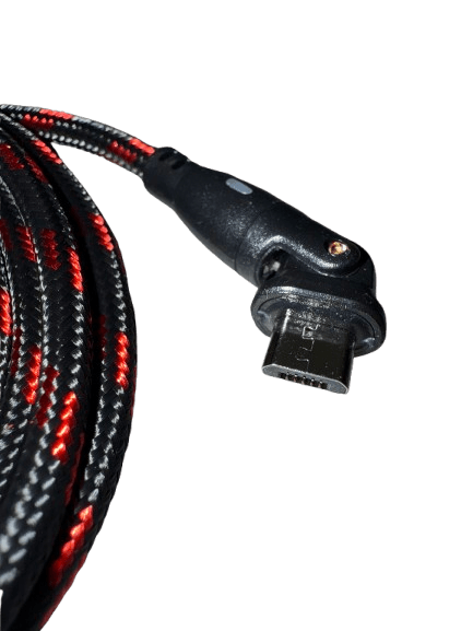 Kabel zasilający z wtykiem kątowym obrotowym microUSB - kabel zasilający 100cm nylonowy oplot np. Yanosik XS, GT, GTR oraz GTS - Łódź, Zbąszyńska 2