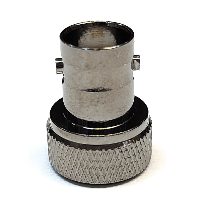 Estetyczny adapter SMA/BNC (kolor GUN METAL) przejściówka SMA-M (męskie) / BNC-F żeńskie - do skanerów, RTL SDR, Wouxun KG-UV9D, TYT, SDRPlay