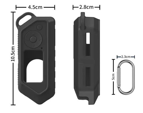Czarne etui silikonowe ochronne do Flipper Zero (obudowa / nakładka + karabińczyk)