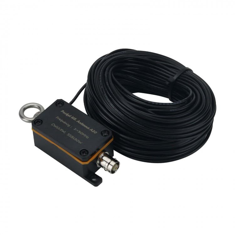 HF Pocket A30 mikro antena wielopasmowa QRP 160-10m 1–30 MHz 30W END FED - SOTA POTA Field Day działka wakacje