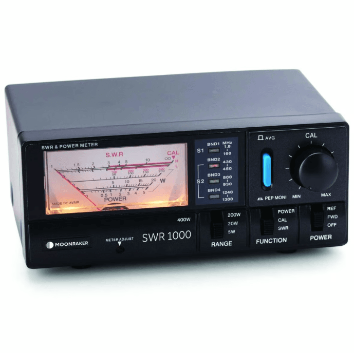 MOONRAKER SWR-1000 reflektometr HF/VHF/UHF 1.8-160/430-1300MHz - miernik SWR / PWR 400W do anten