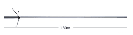 Diamond X5000 antena pionowa 2m/70cm/23cm długość 180cm, złącze N (oryginał Diamond X-5000 triband 140/430/1200MHz) 