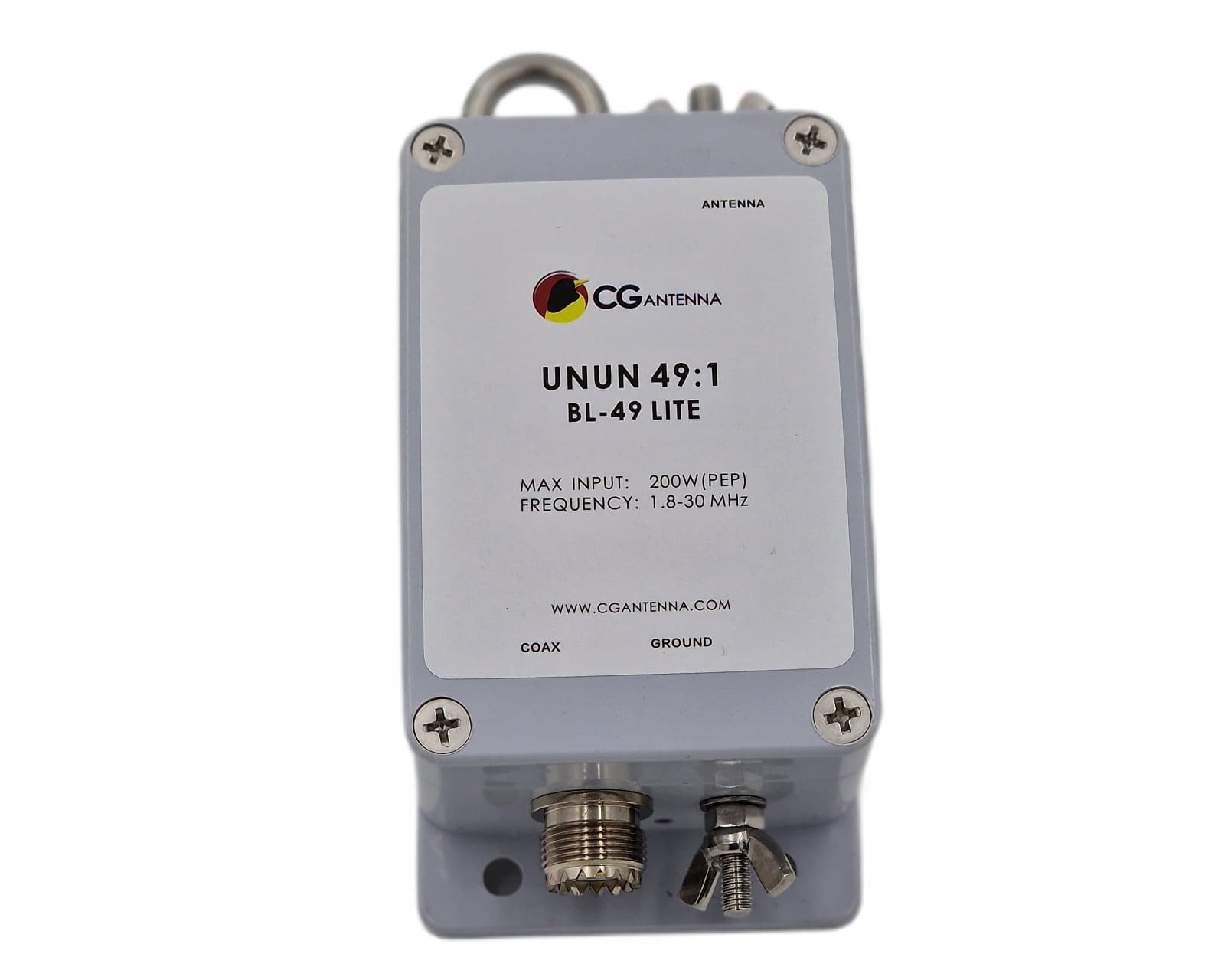 CG Antenna BL-49 Lite balun UNUN 49:1 zakres 1.8-30MHz / 200W transformator antenowy do anten typu END-FED
