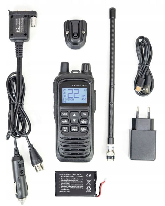 PNI Escort HP 92 NRC CB radio ręczne / przenośne (ręczniak CB) + adapter samochodowy 12/24V (PNI HP-92)