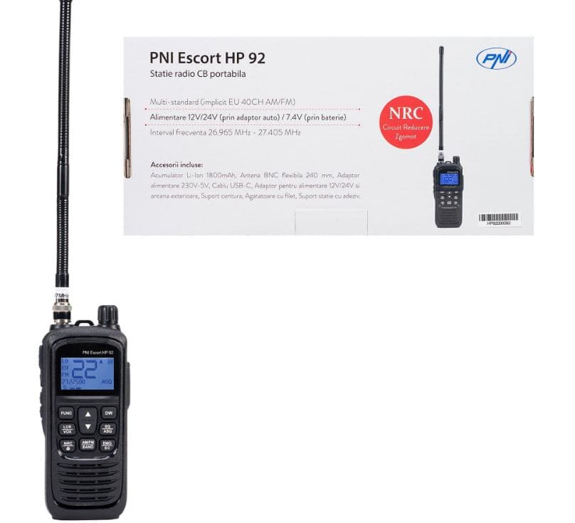 PNI Escort HP 92 NRC CB radio ręczne / przenośne (ręczniak CB) + adapter samochodowy 12/24V (PNI HP-92)