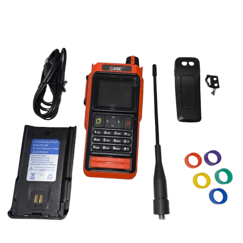 VGC VERO VR-N76 Orange radiotelefon ręczny VHF/UHF moc 7W z GPS, APRS / BSS, IP67, radio FM, bluetooth, odsłuch airband