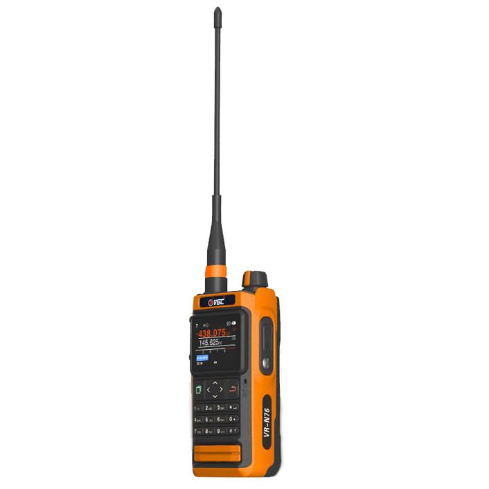 VGC VERO VR-N76 Orange radiotelefon ręczny VHF/UHF moc 7W z GPS, APRS / BSS, IP67, radio FM, bluetooth, odsłuch airband